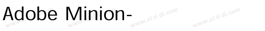 Adobe Minion字体转换